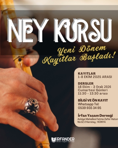 Konya'da Ney dersleri başlıyor..