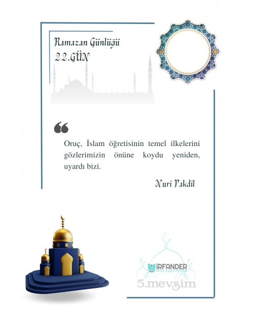 RAMAZAN GÜNLÜĞÜ 22. GÜN