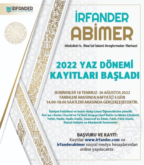 İrfander Abimer 2022 Yaz Dönemi Kayıtları