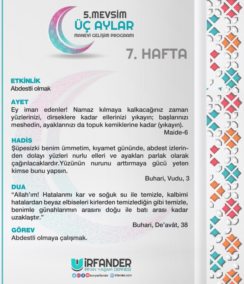 3 AYLAR MANEVİ GELİŞİM PROGRAMI 7. HAFTA