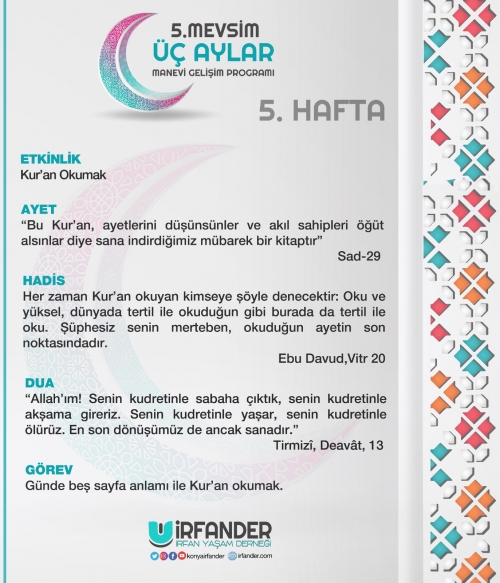 3 AYLAR MANEVİ GELİŞİM PROGRAMI 5. HAFTA
