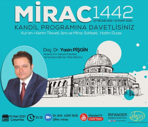MİRAC KANDİLİ PROGRAMINA DAVETLİSİNİZ