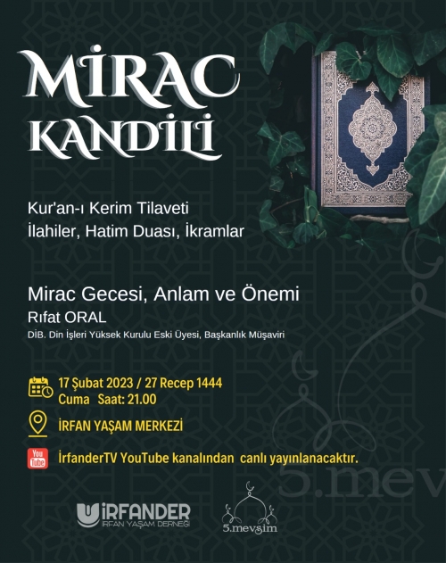 Mirac Kandili programımıza ailece davetlisiniz.