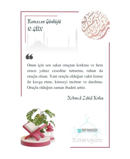 RAMAZAN GÜNLÜĞÜ 10. GÜN