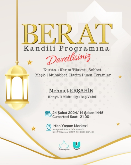 Berat 1445 Programımıza Ailece Davetlisiniz