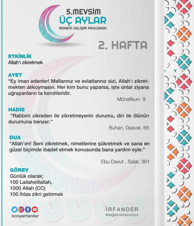 3 AYLAR MANEVİ GELİŞİM PROGRAMI 2. HAFTA