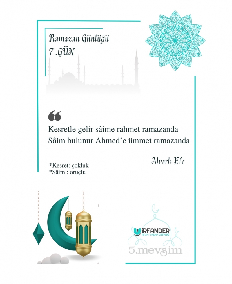 RAMAZAN GÜNLÜĞÜ 7. GÜN