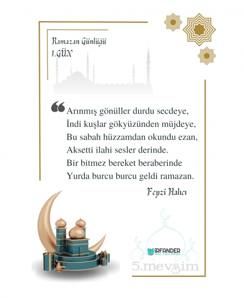 RAMAZAN GÜNLÜĞÜ 1. GÜN