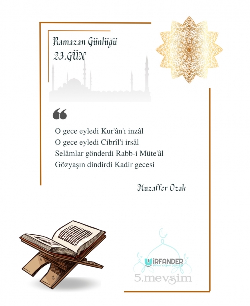 RAMAZAN GÜNLÜĞÜ 23. GÜN