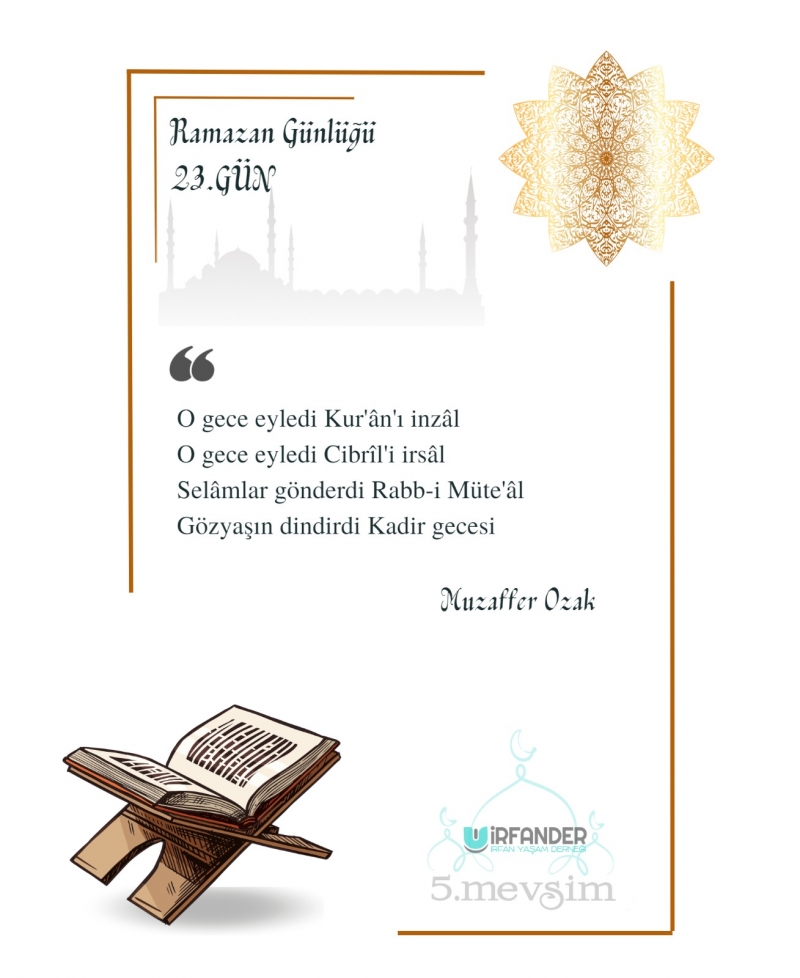 RAMAZAN GÜNLÜĞÜ 23. GÜN