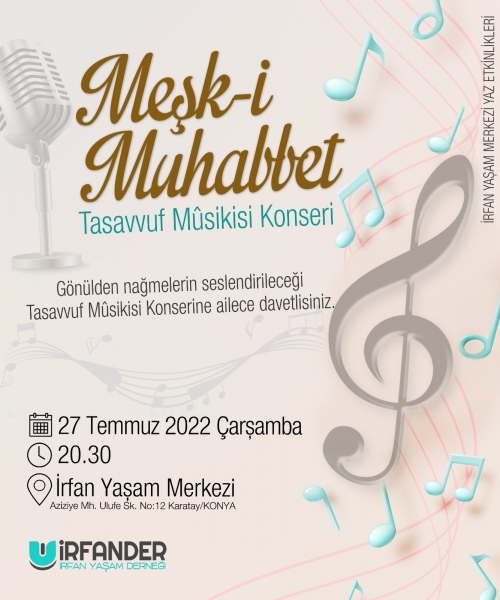 TASAVVUF MUSİKİSİ KONSERİNE DAVETLİSİNİZ