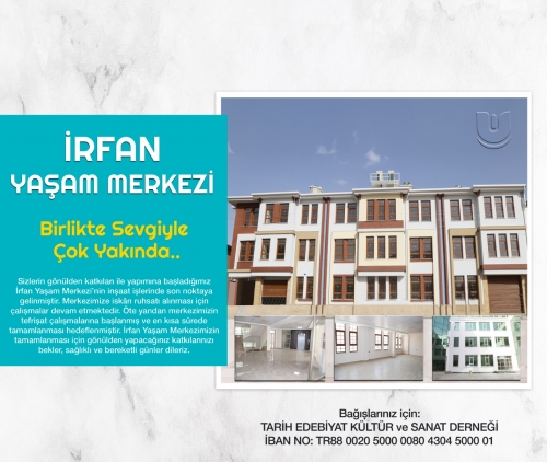 İlim, Kültür ve İrfan Yaşam Merkezimizde inşaat işleri son aşamaya geldi..