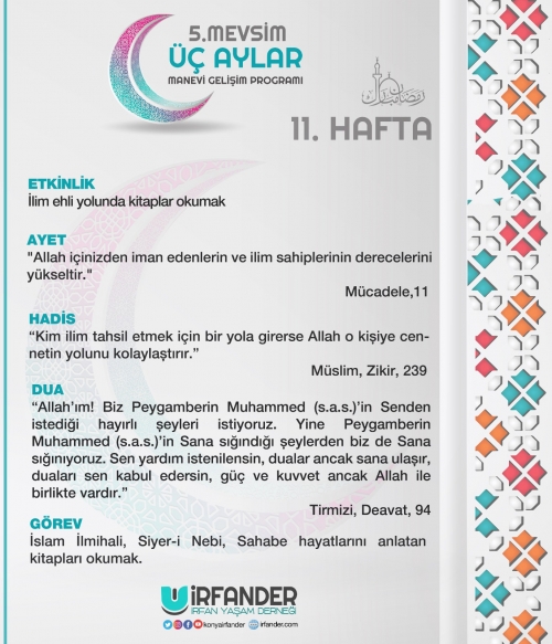 3 AYLAR MANEVİ GELİŞİM PROGRAMI 11. HAFTA