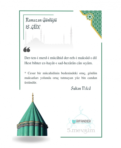 RAMAZAN GÜNLÜĞÜ 15. GÜN