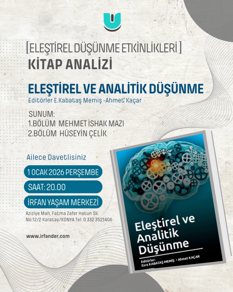 Eleştirel Düşünme Etkinlikleri, Kitap Analizi