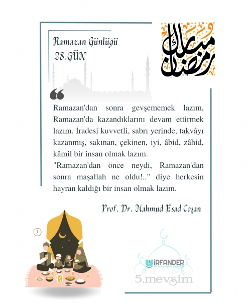 RAMAZAN GÜNLÜĞÜ 28. GÜN