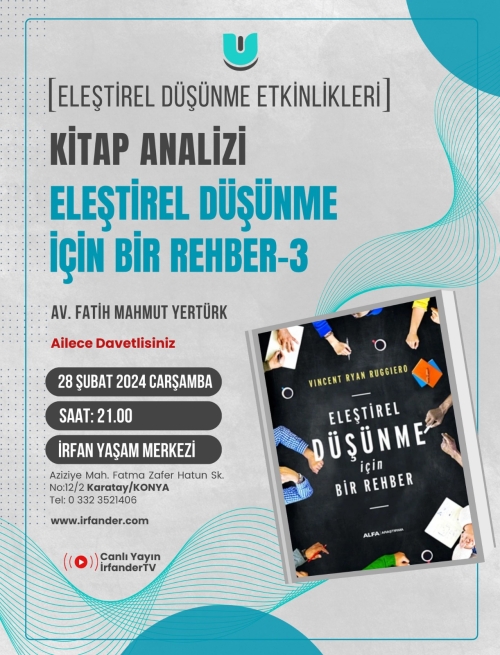 Eleştirel Düşünme Etkinlikleri, Kitap Analizi