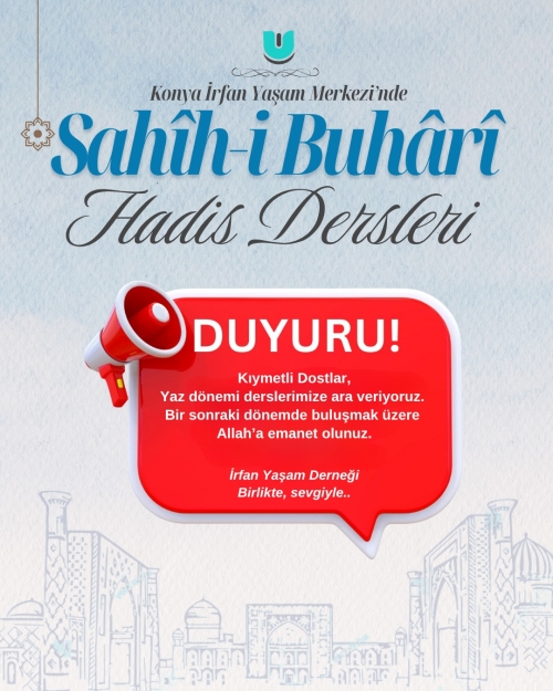 Sahih-i Buhari Dersleri - Duyuru