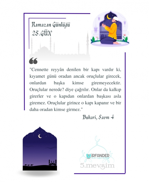 RAMAZAN GÜNLÜĞÜ 25. GÜN