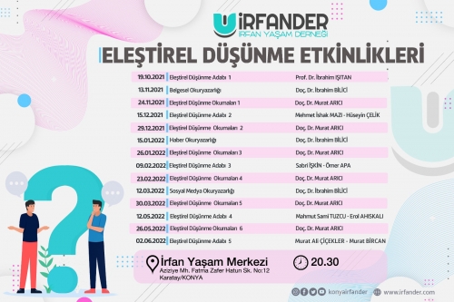 İrfan Yaşam Merkezi'nde Eleştirel Düşünme Etkinlikleri