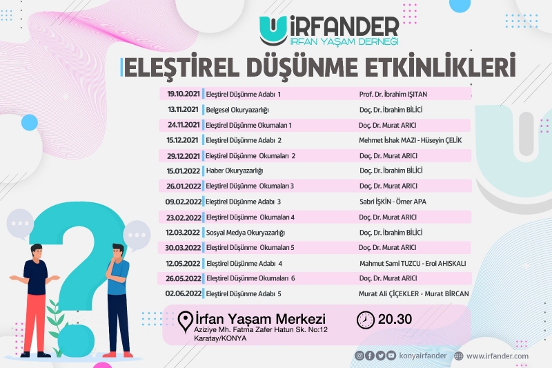 İrfan Yaşam Merkezi'nde Eleştirel Düşünme Etkinlikleri