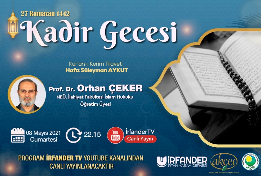 KADİR GECESİ 1442 PROGRAMINA DAVETLİSİNİZ
