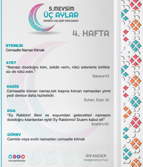 3 AYLAR MANEVİ GELİŞİM PROGRAMI 4. HAFTA