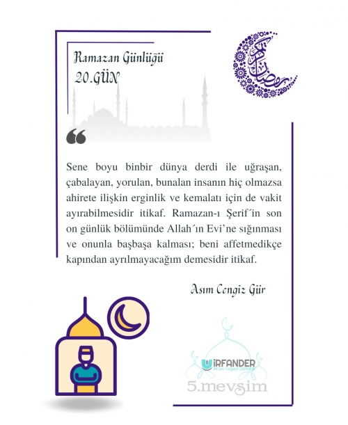 RAMAZAN GÜNLÜĞÜ 20. GÜN