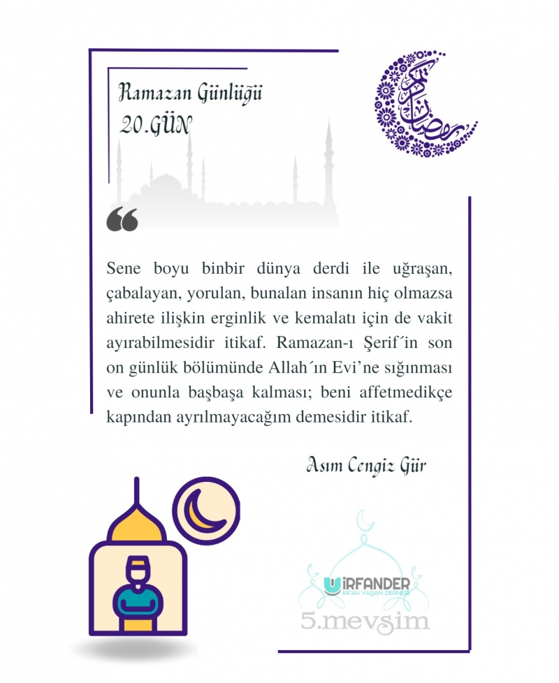 RAMAZAN GÜNLÜĞÜ 20. GÜN