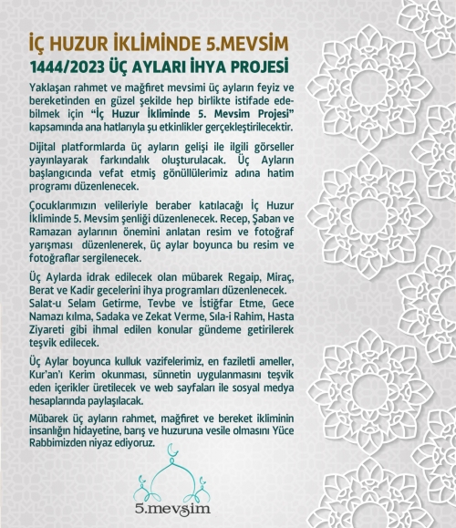 Üç Ayları İhya Projesi