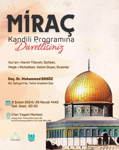 Mirac 1445 Programımıza Ailece Davetlisiniz