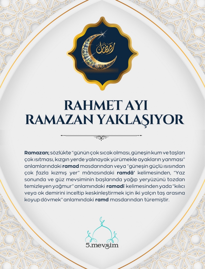 RAHMET AYI RAMAZAN YAKLAŞIYOR
