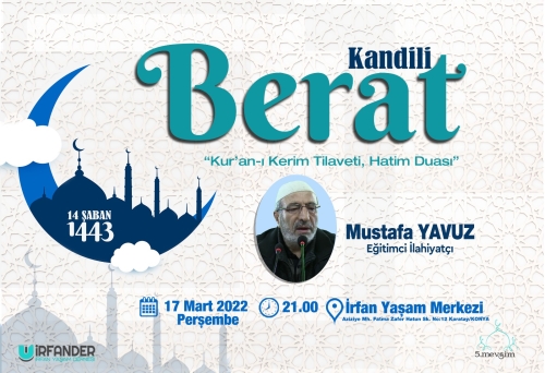 1443 BERAT KANDİLİ PROGRAMINA DAVETLİSİNİZ