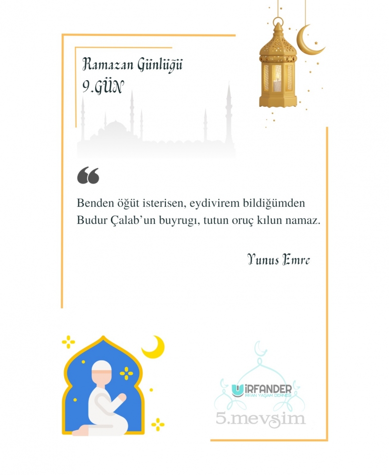 RAMAZAN GÜNLÜĞÜ 9. GÜN